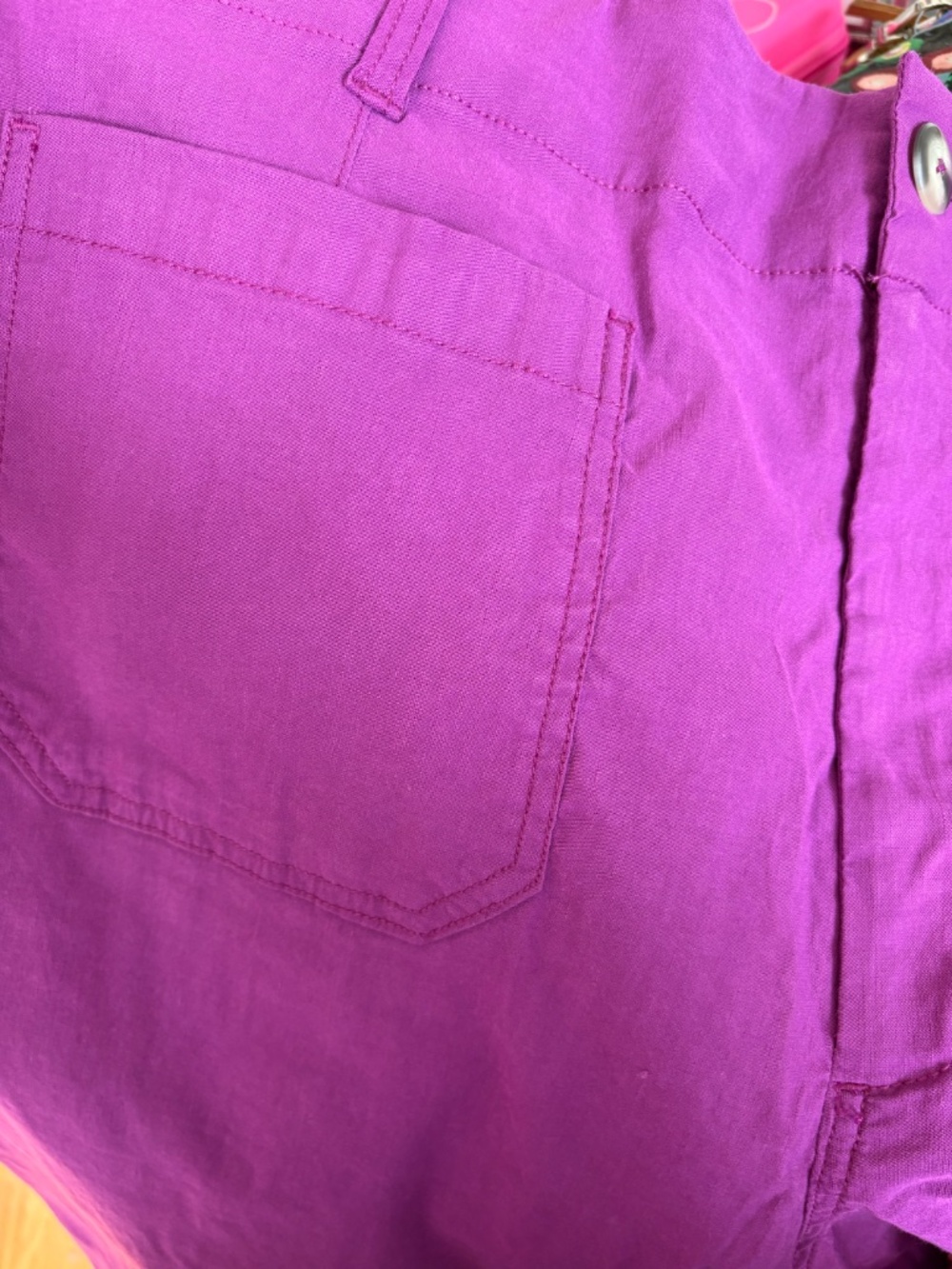 Anthropologie Maeve Collette Pants in Fuchsia Size 34, NWT